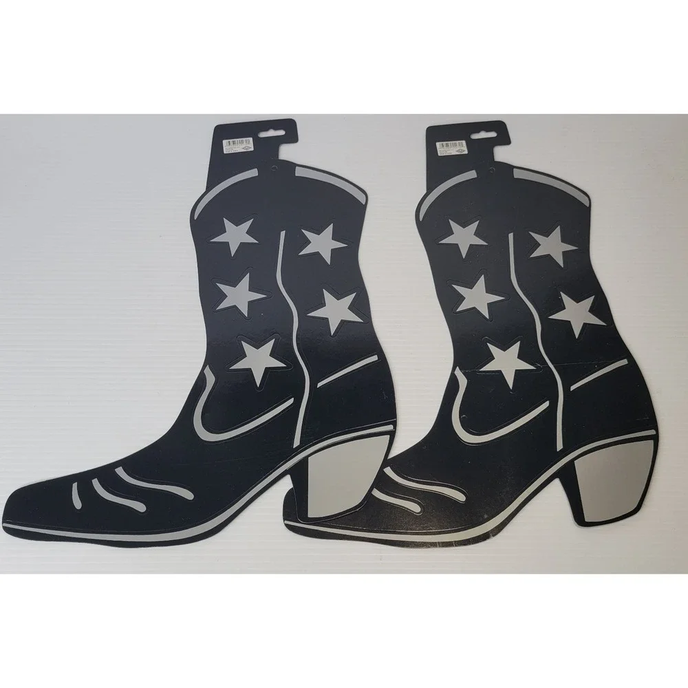 Wild West Western Cowboy Party Decorations Cactus Boots Signs Banner Cut Out NEW